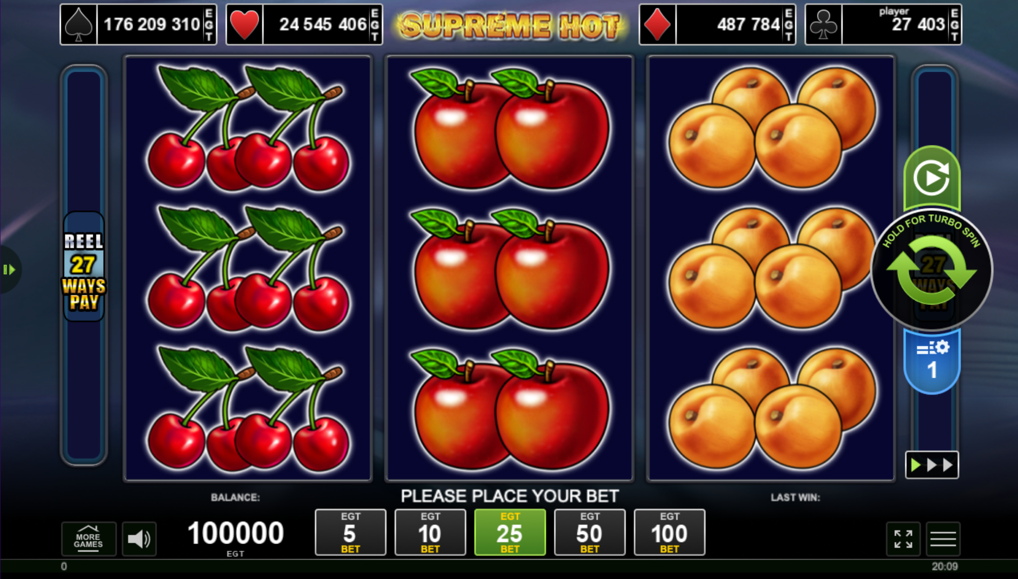 Игровой автомат Supreme Hot