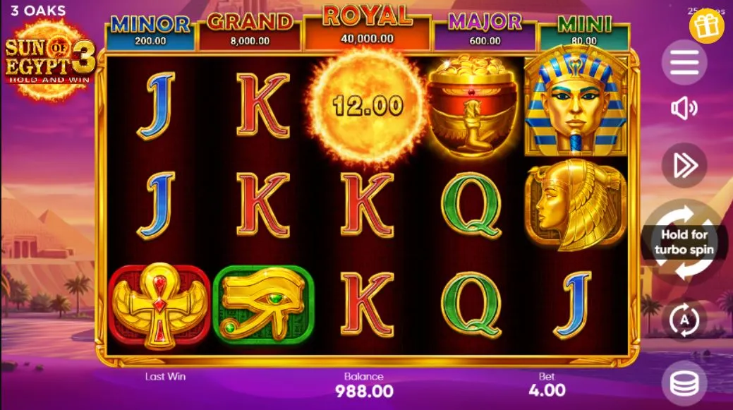 Игровой автомат Sun of Egypt 3 demo
