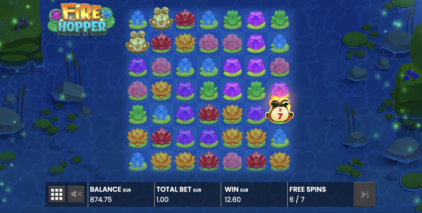 интерфейс слота Fire Hopper