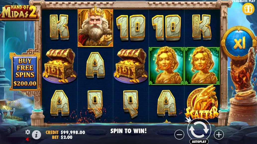 Игровой автомат Hand of Midas 2 demo