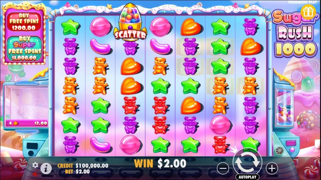 Игровой автомат Sugar Rush 1000 demo