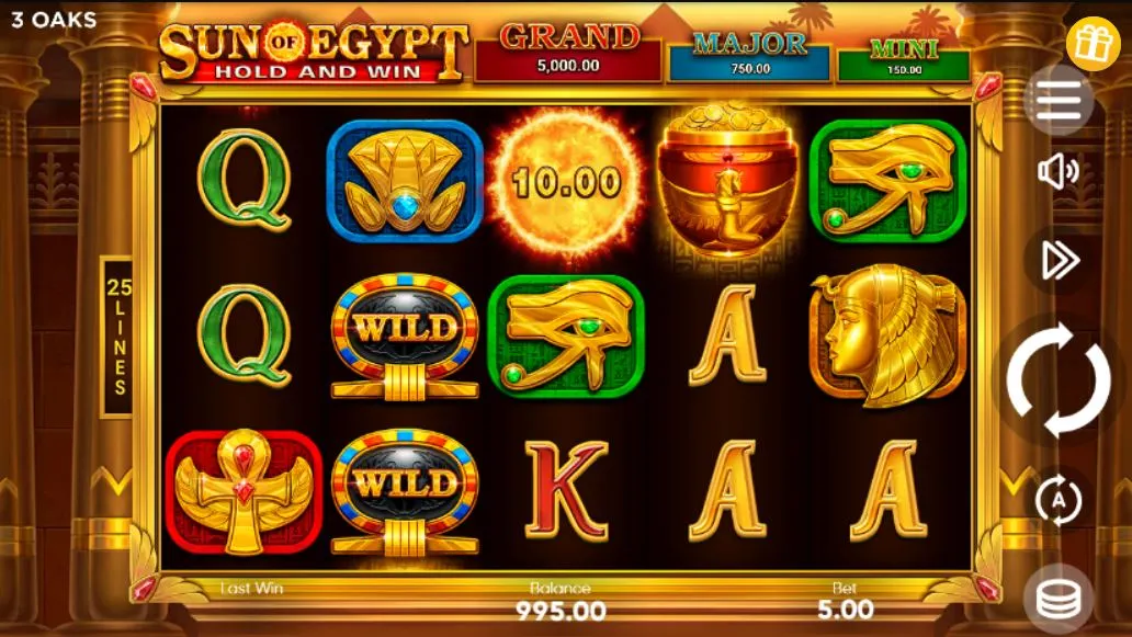 Игровой автомат Sun of Egypt demo