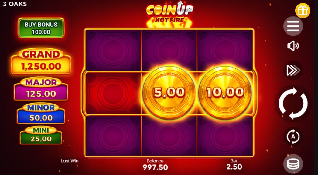 Игровой автомат Coin Up: Hot Fire demo