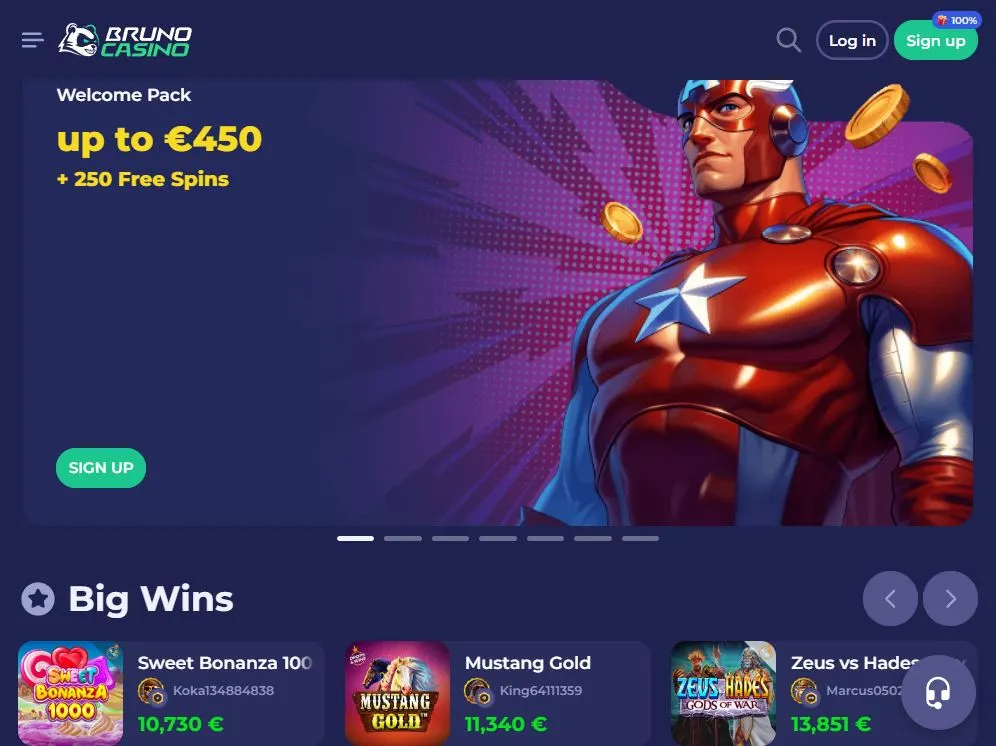 Официальный сайт Bruno casino