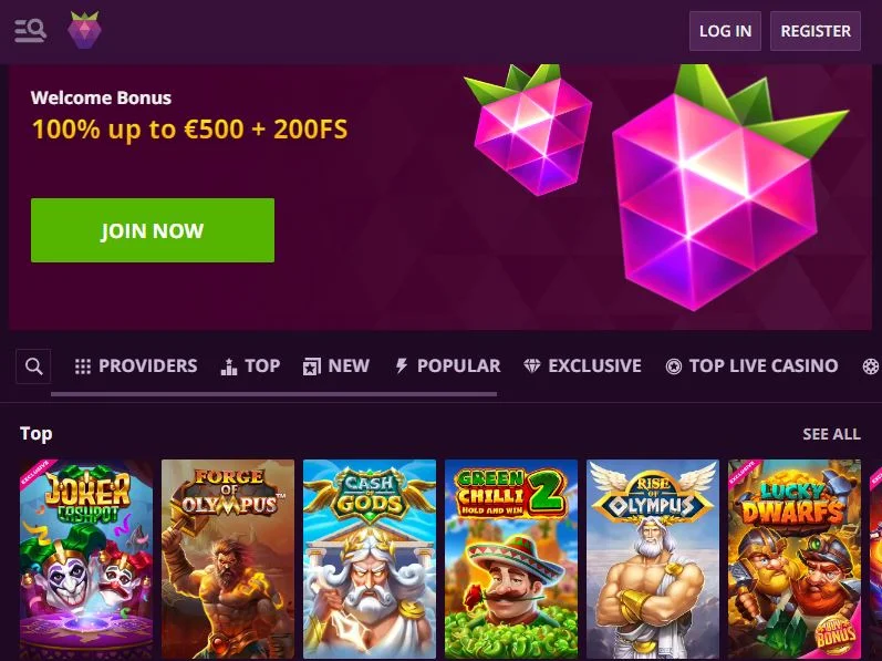 Официальный сайт Malina casino